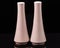 Tapered cylindrical light brown salt and papper shakers
