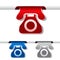 Tapes of phone - contact symbol