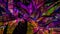 tapestry, abstract landscape in which purple tones stand out, suitable for decorative prints and other uses
