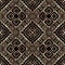 Tapestry carpet textured brown greek seamless pattern. Vector ornamental grunge tribal background. Ethnic style