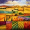 A Tapestry of Seasons: Changing Colors in the Crop Fields