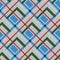 Tapestry tartan seamless pattern. Vector geometric checked background. Embroidery rhombus, squares, shapes, stripes