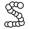 Tapeworm icon outline vector. Garden worm