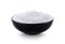 Tapioca flour with bowl on white background