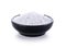 Tapioca flour on white background