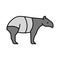 Tapir Vector icon which can easily modify or edit