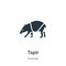 Tapir vector icon on white background. Flat vector tapir icon symbol sign from modern animals collection for mobile concept and