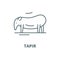 Tapir vector line icon, linear concept, outline sign, symbol
