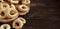 Taralli Traditional Italian snack from Puglia