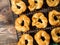 taralli twist, top view, copy space