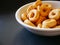 Taralli, typical italian food, with black background