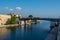 Taranto Swing Bridge on the Canal Boat Separing the Little and t