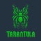 Tarantula Spider vector illustration and lettering design.
