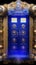 TARDIS, from Doctor Who, time-space machine, blue police phone call box, time vortex, Generative AI