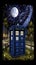 TARDIS, from Doctor Who, time-space machine, blue police phone call box, time vortex, Generative AI