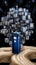 TARDIS, from Doctor Who, time-space machine, blue police phone call box, time vortex, Generative AI