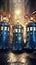 TARDIS, from Doctor Who, time-space machine, blue police phone call box, time vortex, Generative AI