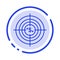 Target, Aim, Business, Cash, Financial, Funds, Hunting, Money Blue Dotted Line Line Icon