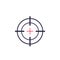 Target aim, crosshair vector icon