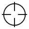Target aim icon, archer sports game symbol. Game aiming sight dot pointer. Shoot sniper rifle focus cursor. Bullseye