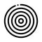 Target Archery Equipment Icon Thin Line Vector