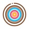 Target Archery Equipment Icon Thin Line Vector