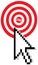 Target with arrow cursor