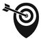 Target arrow exploration icon, simple style