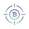 target bitcoin logo gradient design template icon element