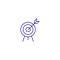 Target bullseye archery goal line icon. Dartboard arrow purpose