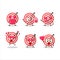Target cartoon character with love cute emoticon