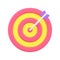 Target dart with arrow 3d icon vector illustration