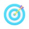 Target dart with arrow 3d icon vector illustration