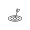 Target dartboard line icon