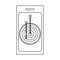 Target dartboard on smartphone black and white