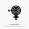 Target, Darts, Goal, Solution, Bulb, Idea solid Glyph Icon vector