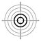 Target destination icon. Aim sniper shoot focus cursor bull eye mark