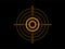 Target destination icon. Aim sniper shoot focus cursor bull eye mark