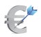 Target euro currency illustration design