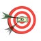 Target Flat Icon Design. Aim with Money