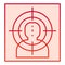 Target flat icon. Shooting target vector illustration isolated on white. Aim gradient style design, designed for web and