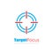 Target focus abstract logo