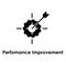 target, gear, arrow, performance improvement icon. One of the business collection icons for websites, web design, mobile app