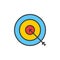 Target, goal filled outline icon