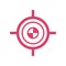 Target goal icon - target focus arrow - marketing aim - flat vector illustration isolated on white background.
