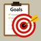 Target goals vector icon success business strategy concept