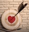 Target heart arrow