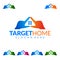 Target Home, Real estate vector logo Design