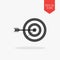 Target icon. Flat design gray color symbol. Modern UI web navigation, sign.