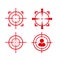 target icon, Reticle Icon, Focus vector icon in flat design